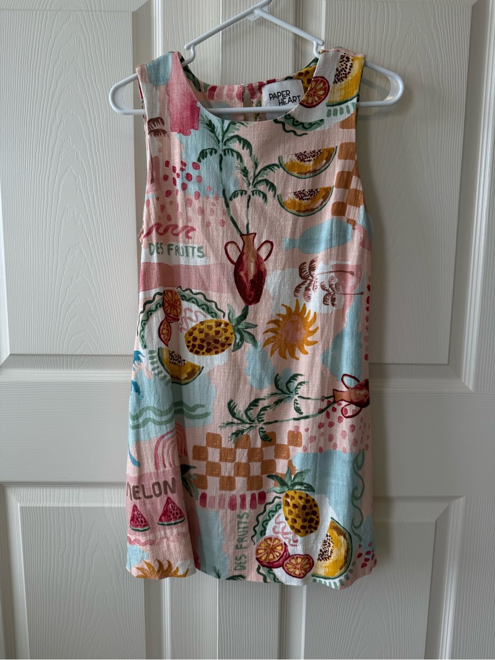 Paper Heart Pink Tropical Print Mini Dress Small